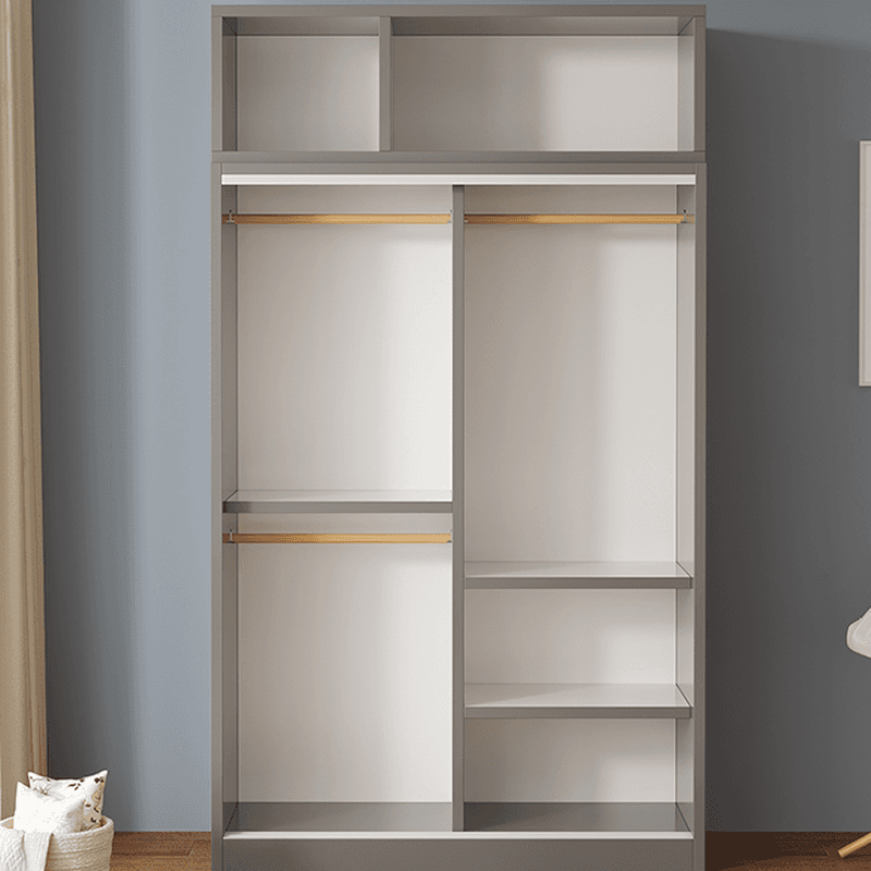 Minimalist Manufactured Wood Cabinet Armoire with Soft Close Door, Interior Shelves, and Clothing Rod - image 7