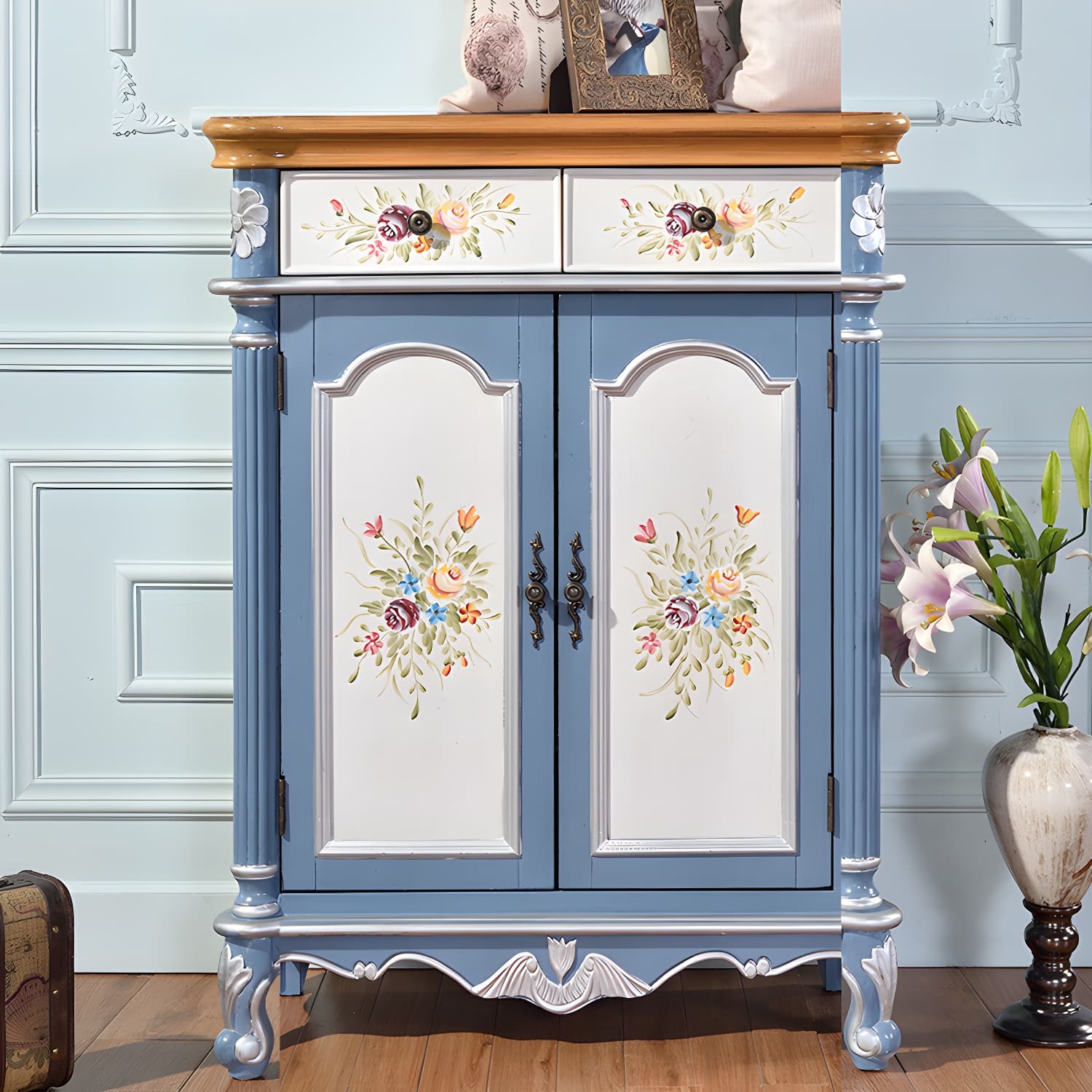 Glam Style Wood Sideboard with Drawers Dining Server for Kitchen