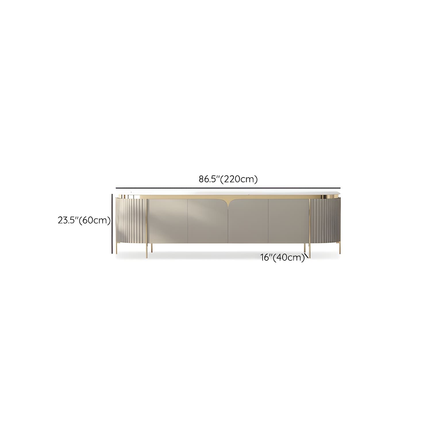 Marble TV Media Console Contemporary TV Console for Living Room - image 21