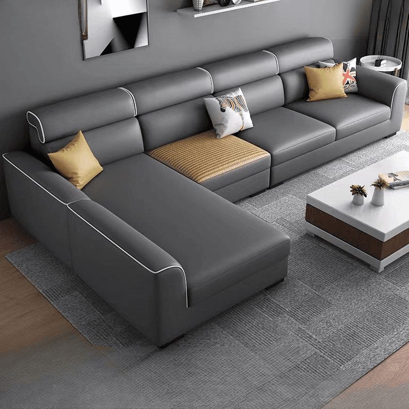 L-Shape Sofa Recliner in Lime Green/Tan/Coffee, Left Orientation - image 9