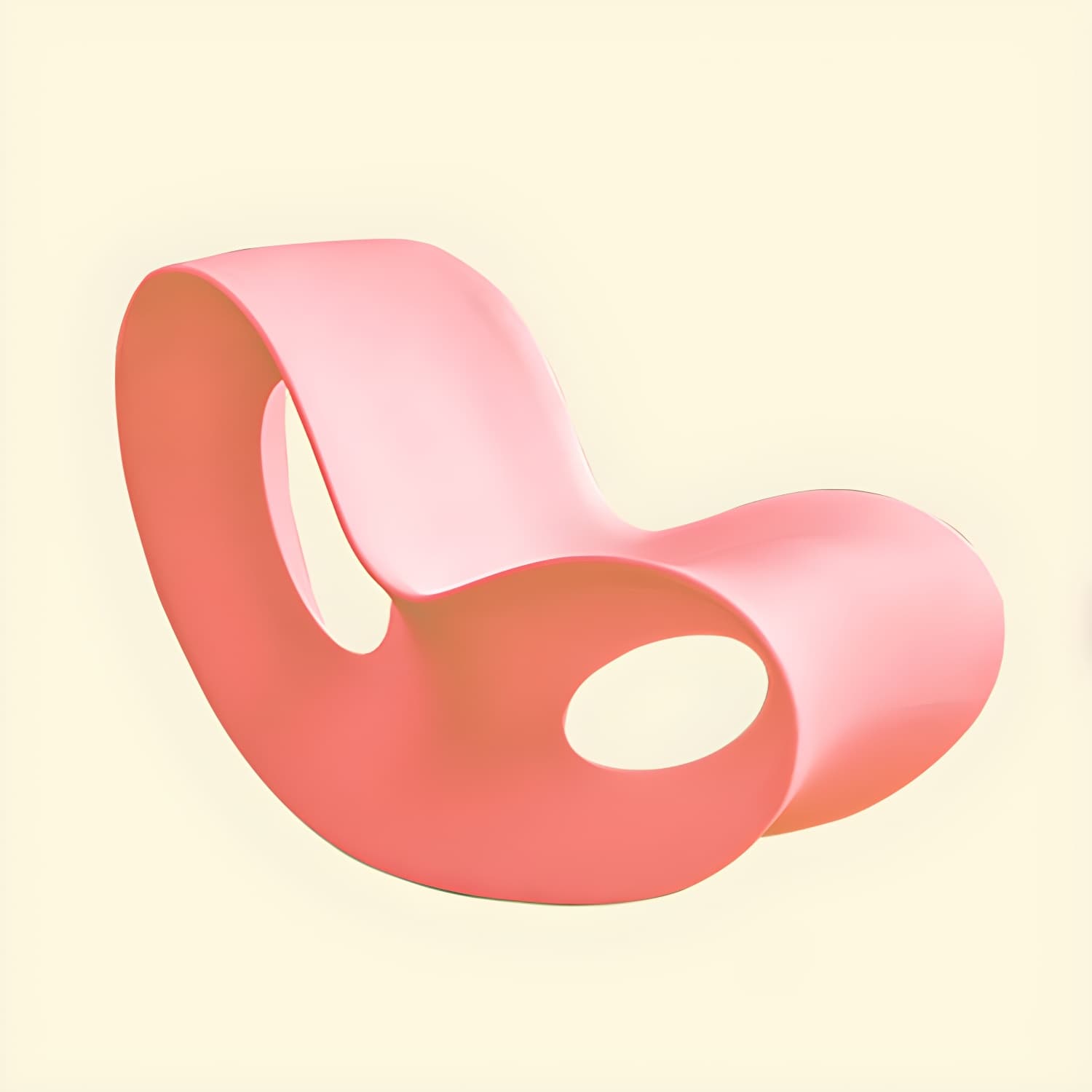 Contemporary Rocking Chair Acrylic Solid Color Indoor Rocking Chair without Armrest - image 7