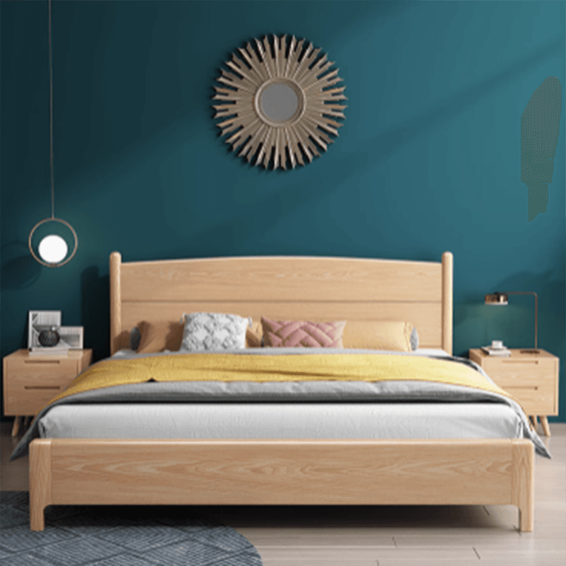Modish Rubberwood Wingback/Panel Headboard in Rectangle/Camelback Shape for King/Queen/Full Bed, Free-standing Standard with No Distressing and Standard Height - image 7