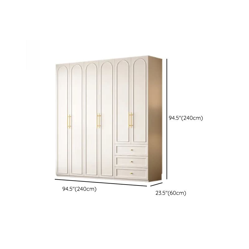 Chalk Modern Wooden Standalone Almirah with 3-Drawer/6-Drawer, Soft Close Door, and Interior Shelves - image 20