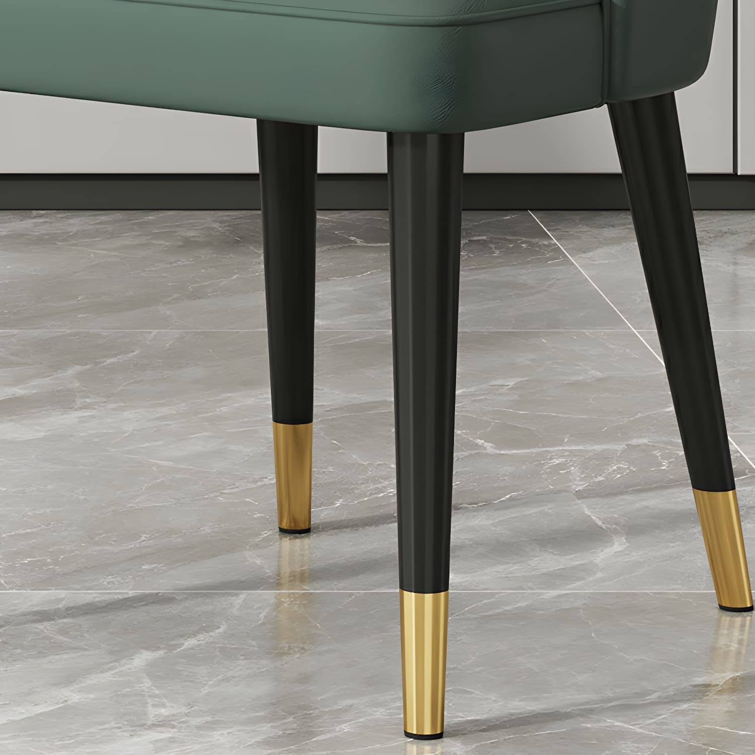Mid-Century Modern Armless Faux Leather Kitchen and Dining Side Chair in Parsons Style - image 22