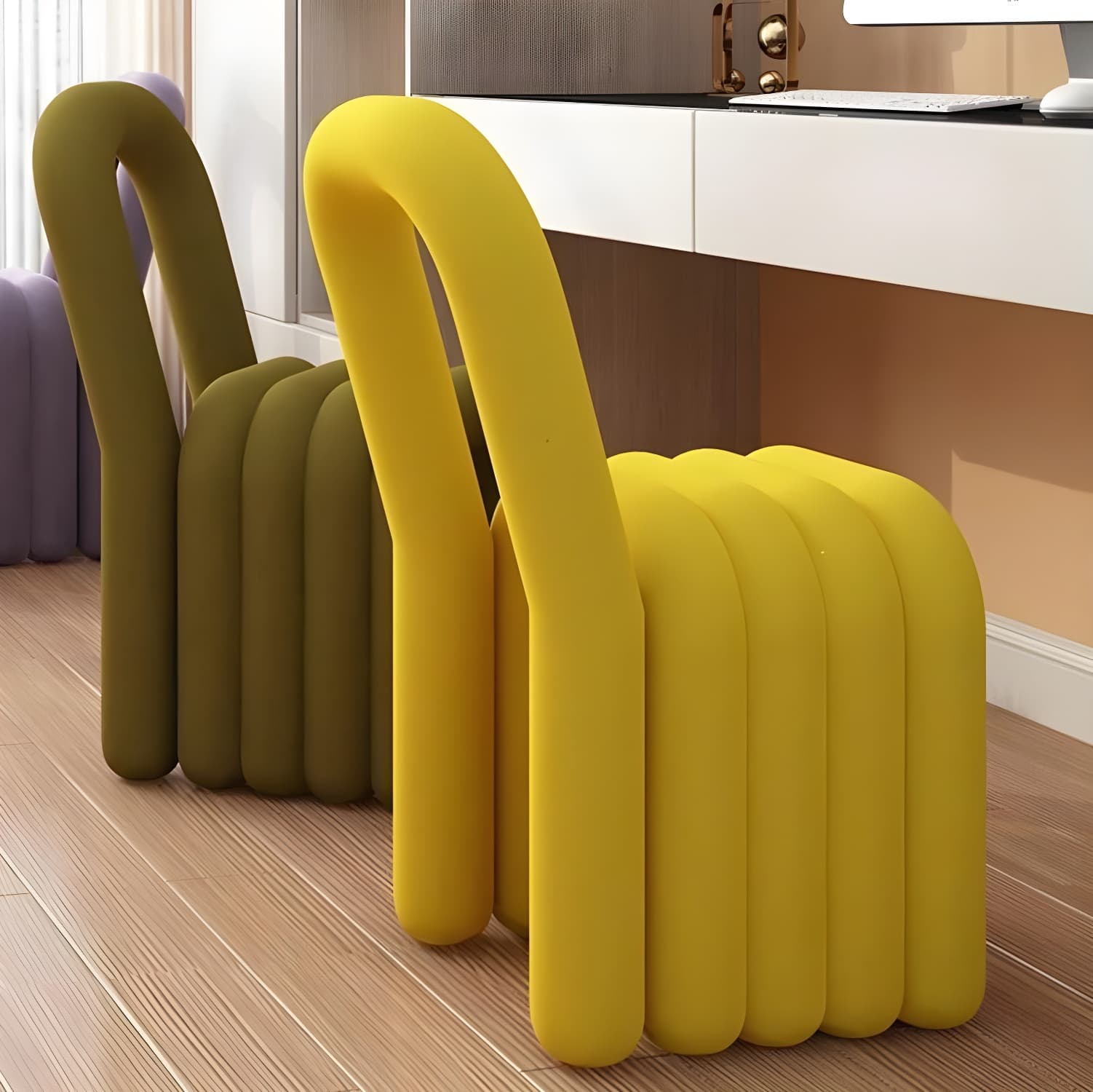 Modern Style Upholstered Armless Dining Chairs for Dining Room - image 18