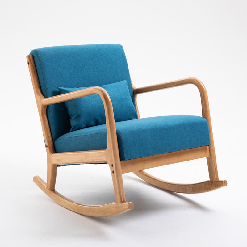 Casual Chalk/Cocoa/Azure Wood Rocking Chair Couch