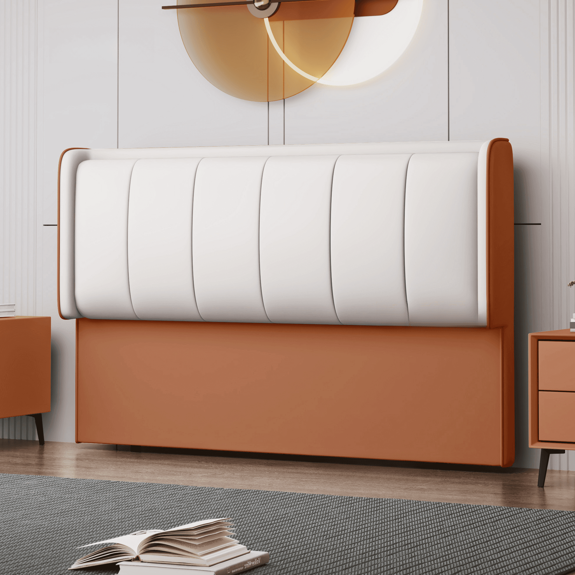 Casual Free-standing Standard Full XL(54"W x 80"L)/Full(54"W x 75"L) Panel No Distressing With Legs in Pine Wood and Sponge - image 8