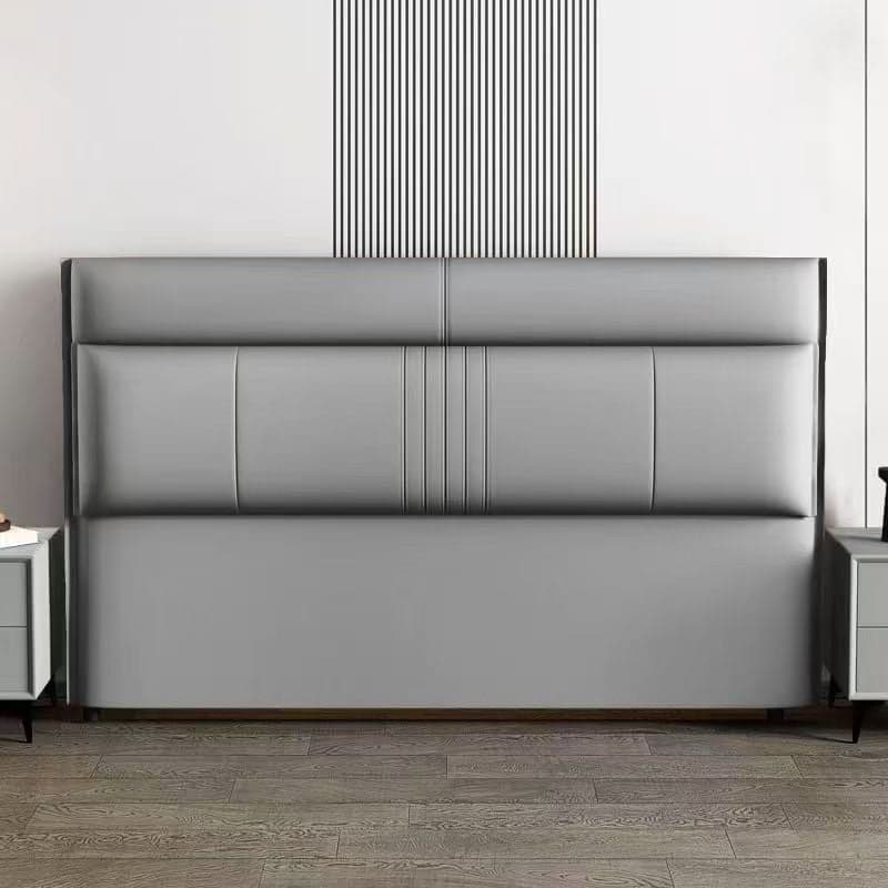 Trendy Panel Headboard in Natural Wood with No Distressing, Rectangle Shape for Queen/Full Bed, Featuring Sponge Upholstery and Standard Height - image 6