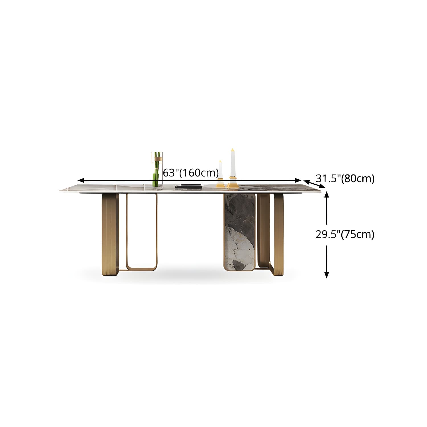 Luxury 1/2/3/5/6/7/8/9 Pieces Dining Set with Stone Dining Table and Chairs Dinette Set - image 19
