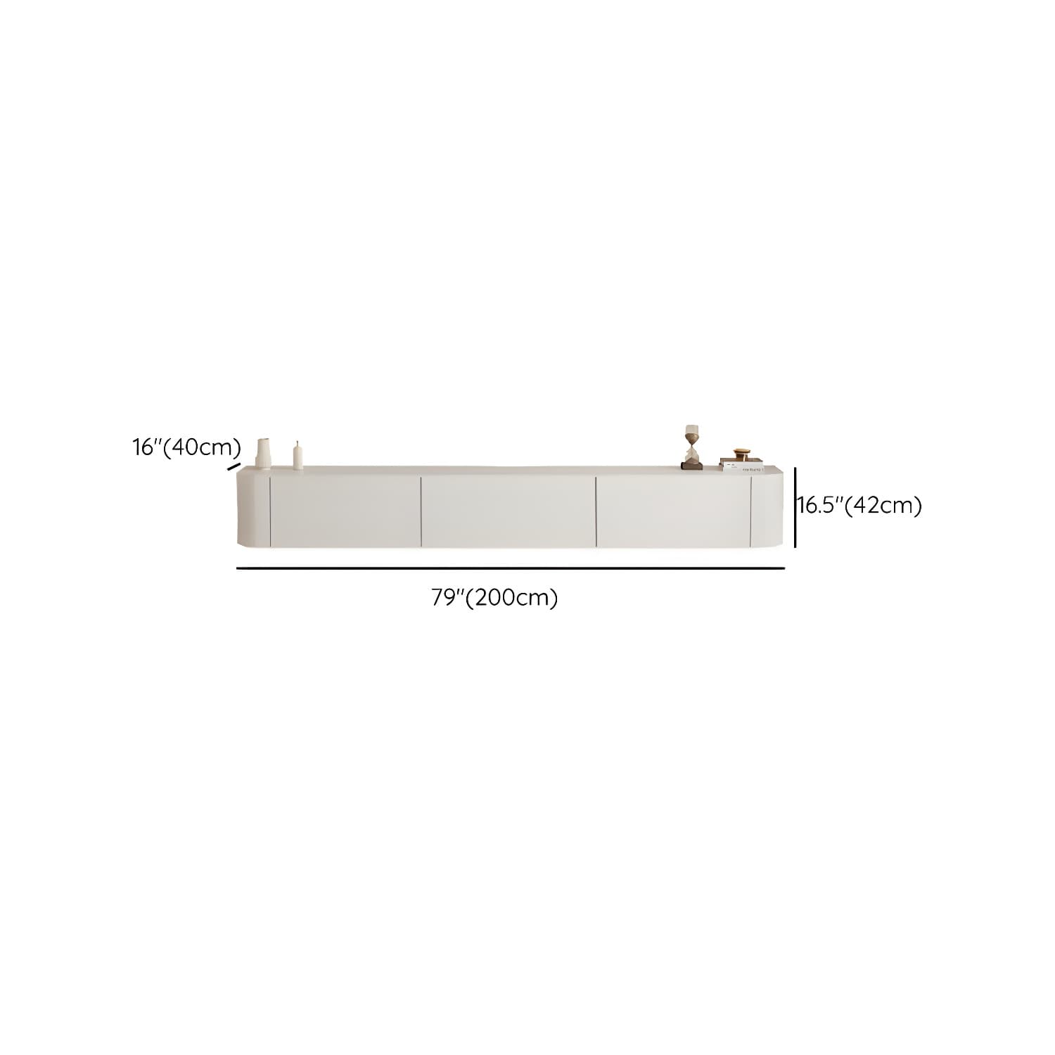 Modern Wood TV Stand Console White TV Media Stand with Drawers for Living Room - image 14