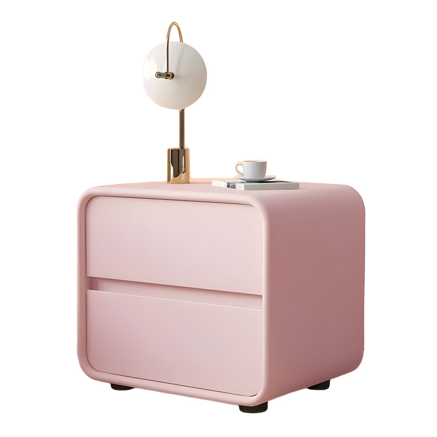 Contemporary Accent Table Nightstand Drawer Storage with 2 Drawers - image 20