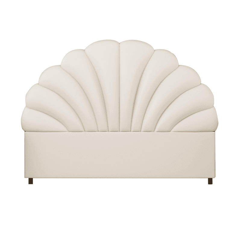 Modish No Distressing Timber Panel Headboard with Arched Shape for King/Twin XL/Full Bed, Featuring Sponge Upholstery and Standard Height - image 7