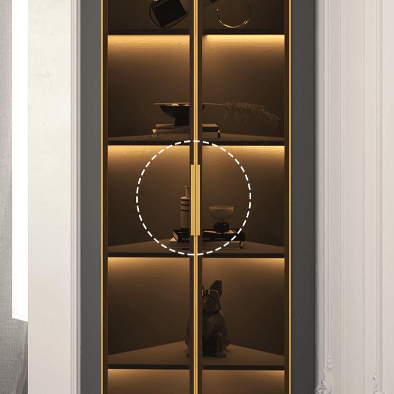 Art Deco Unattached Utility Storage Cabinet with Hydrophobic, Lighting, and Dove Grey Top - image 9