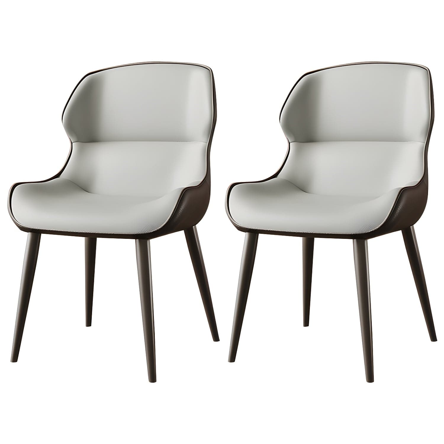 Brasserie Contemporary Faux Leather Dining Chair Parsons Chair in Matte Finish - image 9