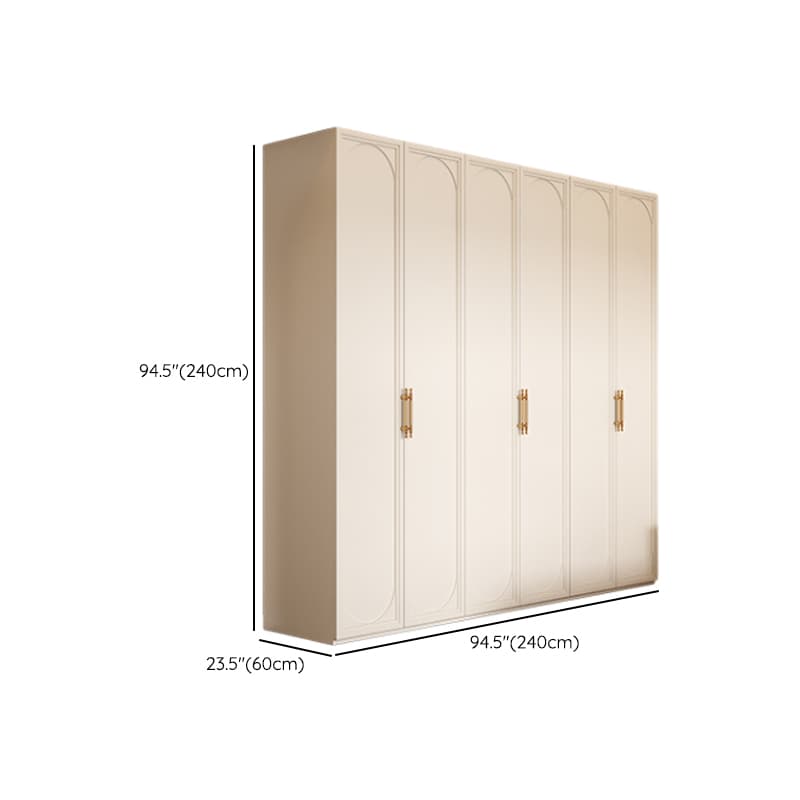 White Minimalist Laminate Wardrobe Closet with Compartments, Soft Close Door, Interior Shelves, and Clothing Rod - image 21