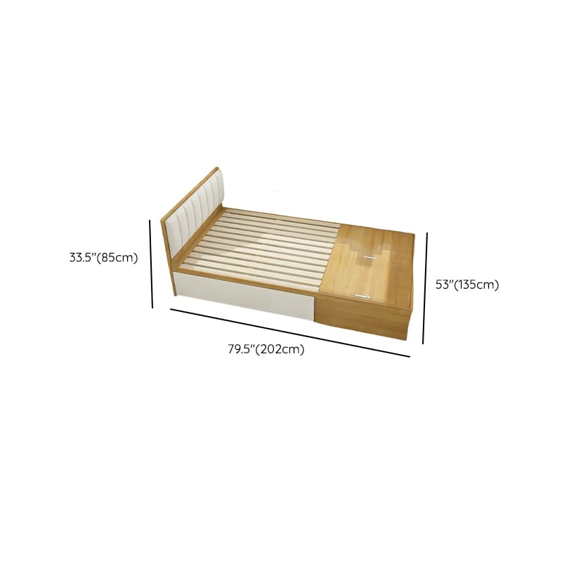 Natural Color Solid Color Storage Included with 2 Drawers for Bedroom - image 12