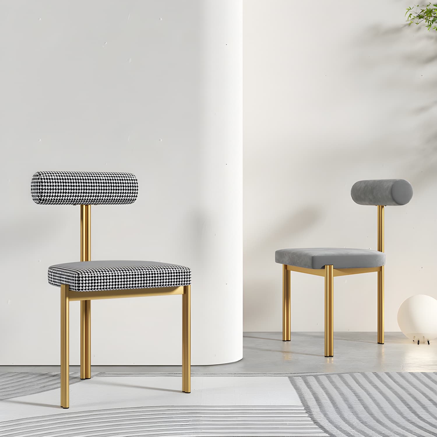 Upholstered Armless Dining Chairs Nordic Style Low Back Side Chair for Dining Room - image 10