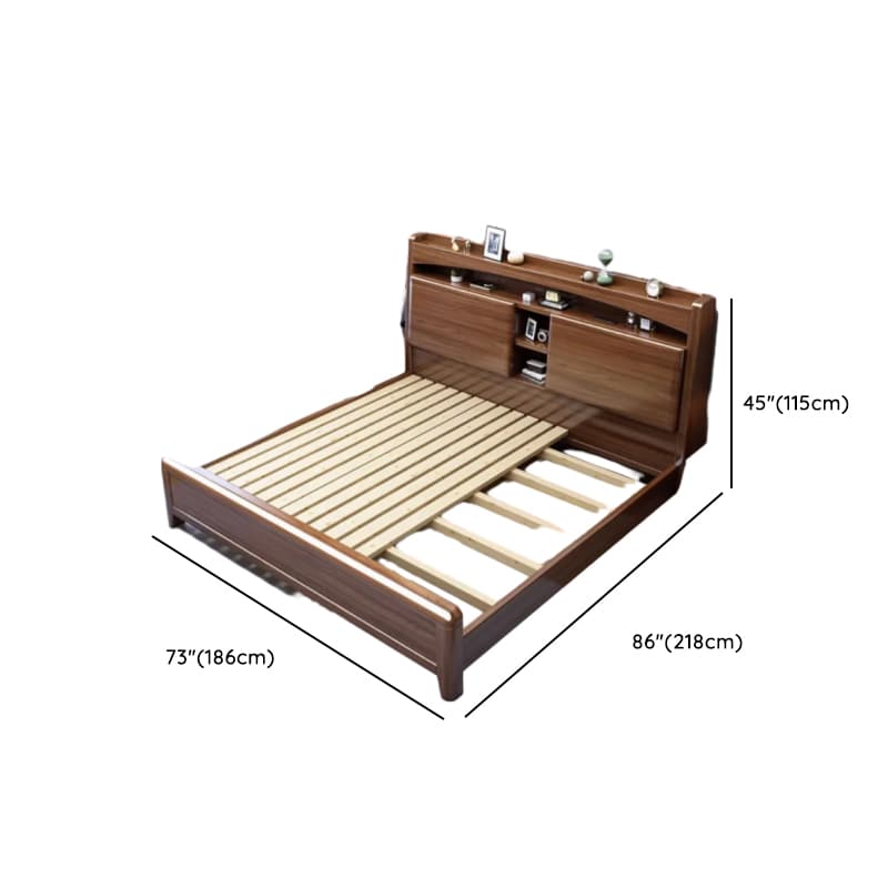 Platform Storage Bed with 2 Drawers, Lumber Frame and USB Charging Station - image 11