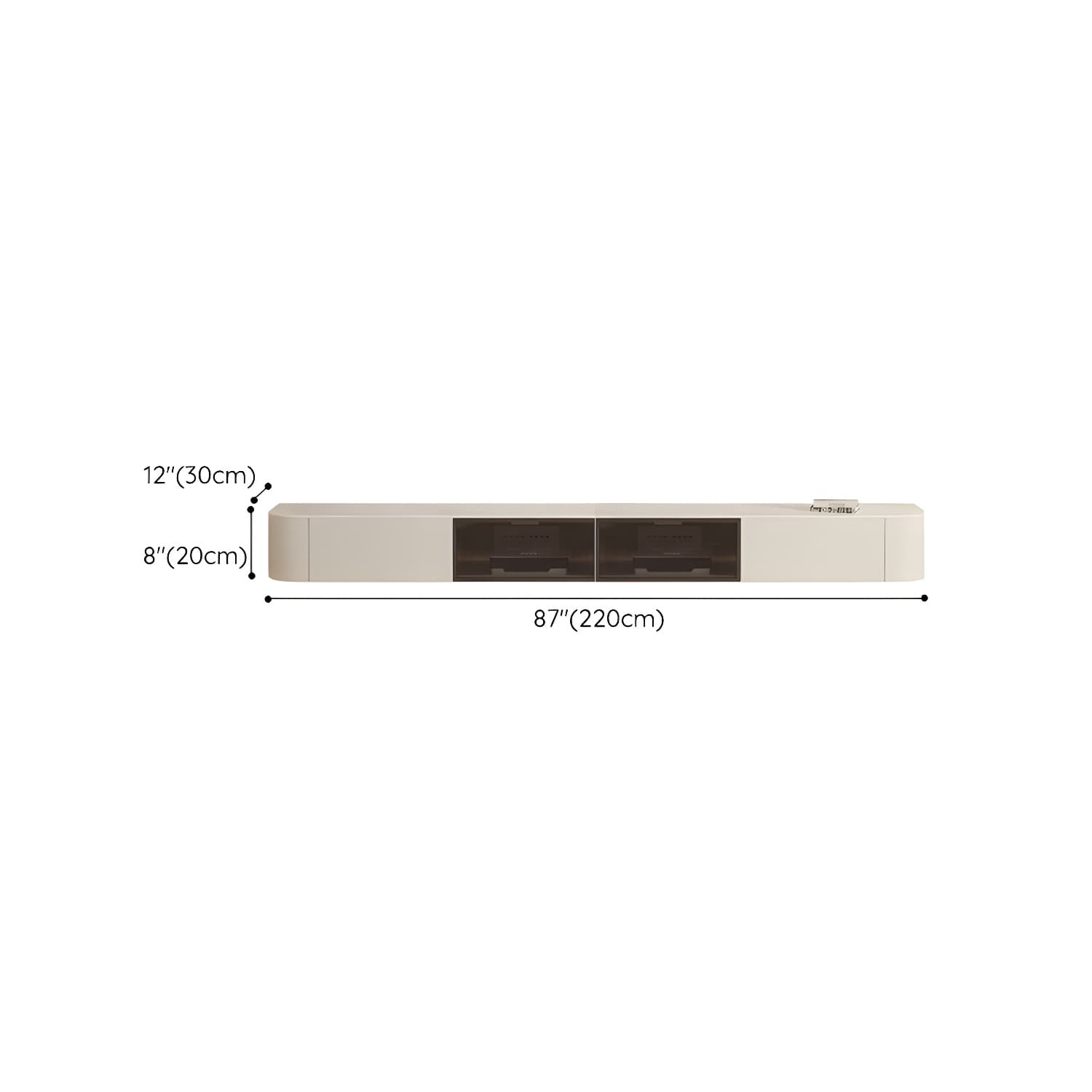 Modern White TV Media Stand Floating TV Stand Console with Drawers for Living Room - image 16
