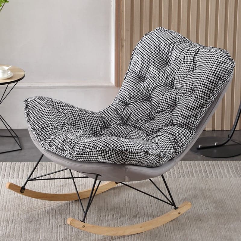Modish Upholstered Rocking Accent Chair - image 8