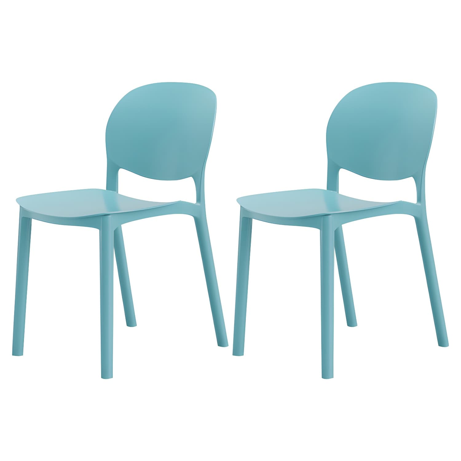 Nordic Backrest Stackable Chair with Acrylic Legs for Dining Room - image 6