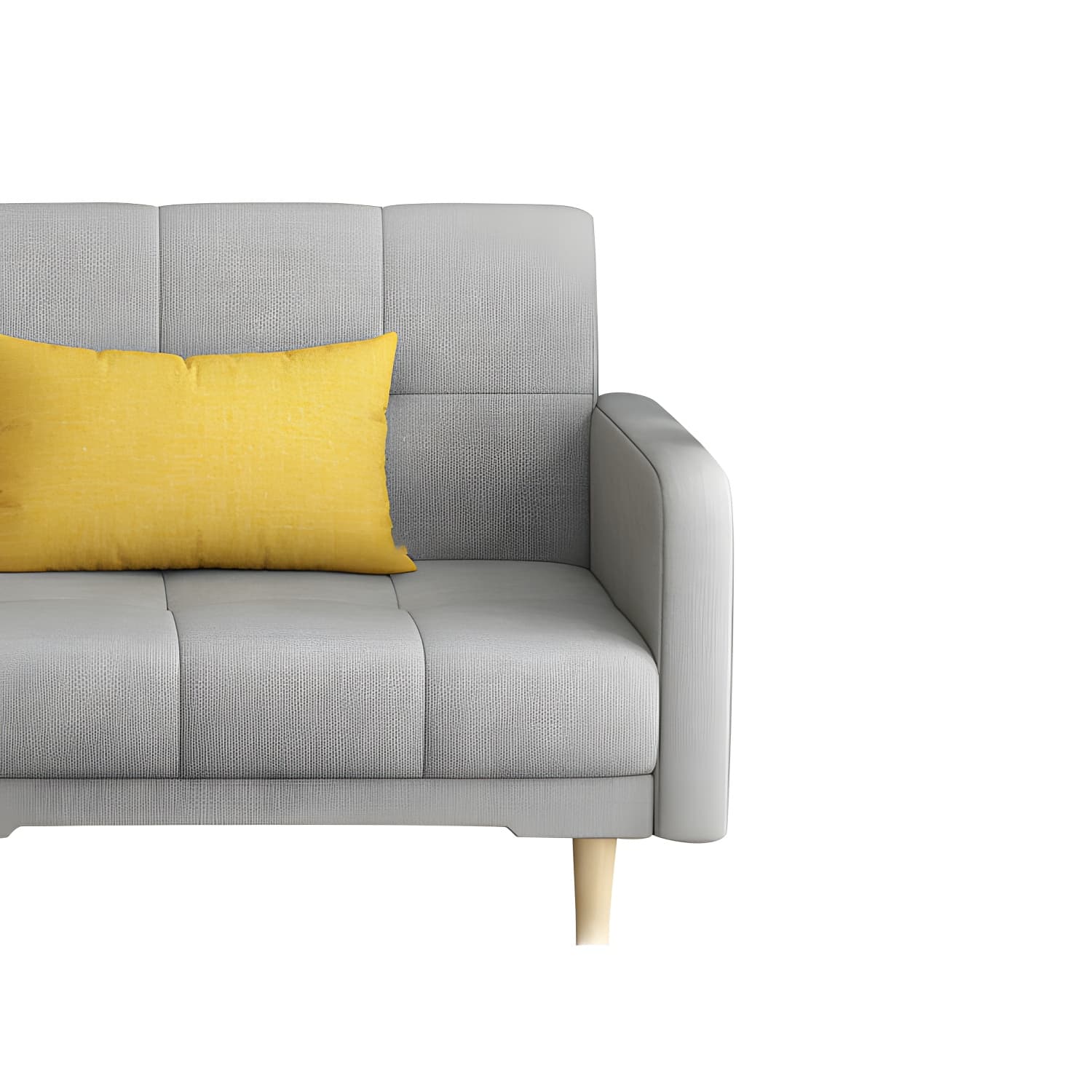 Contemporary Square Arm Sleeper Sofa Biscuit Back Convertible Sofa for Living Room - image 13