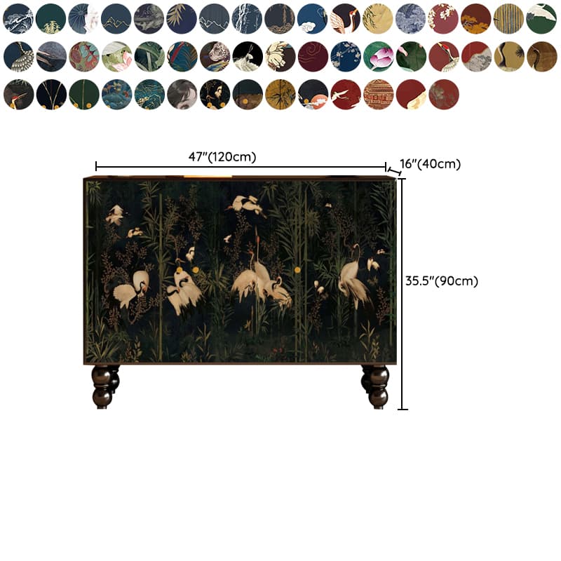 Classicist Narrow Timber Sideboard with Hutch, 3 Shelves, 3 Doors and Larder - image 53