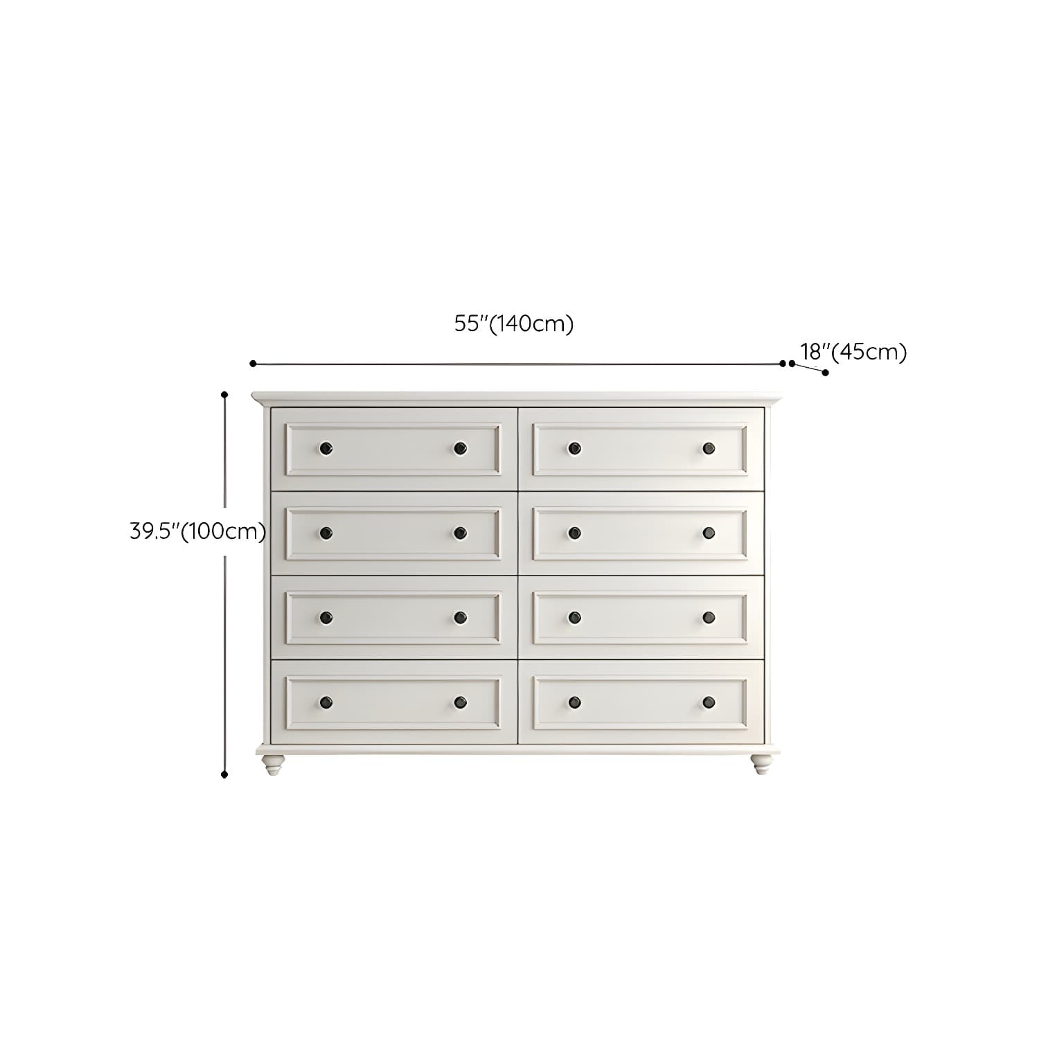 Solid Wood and Soft-Close Drawers Modern Chest with Wood Top - image 26