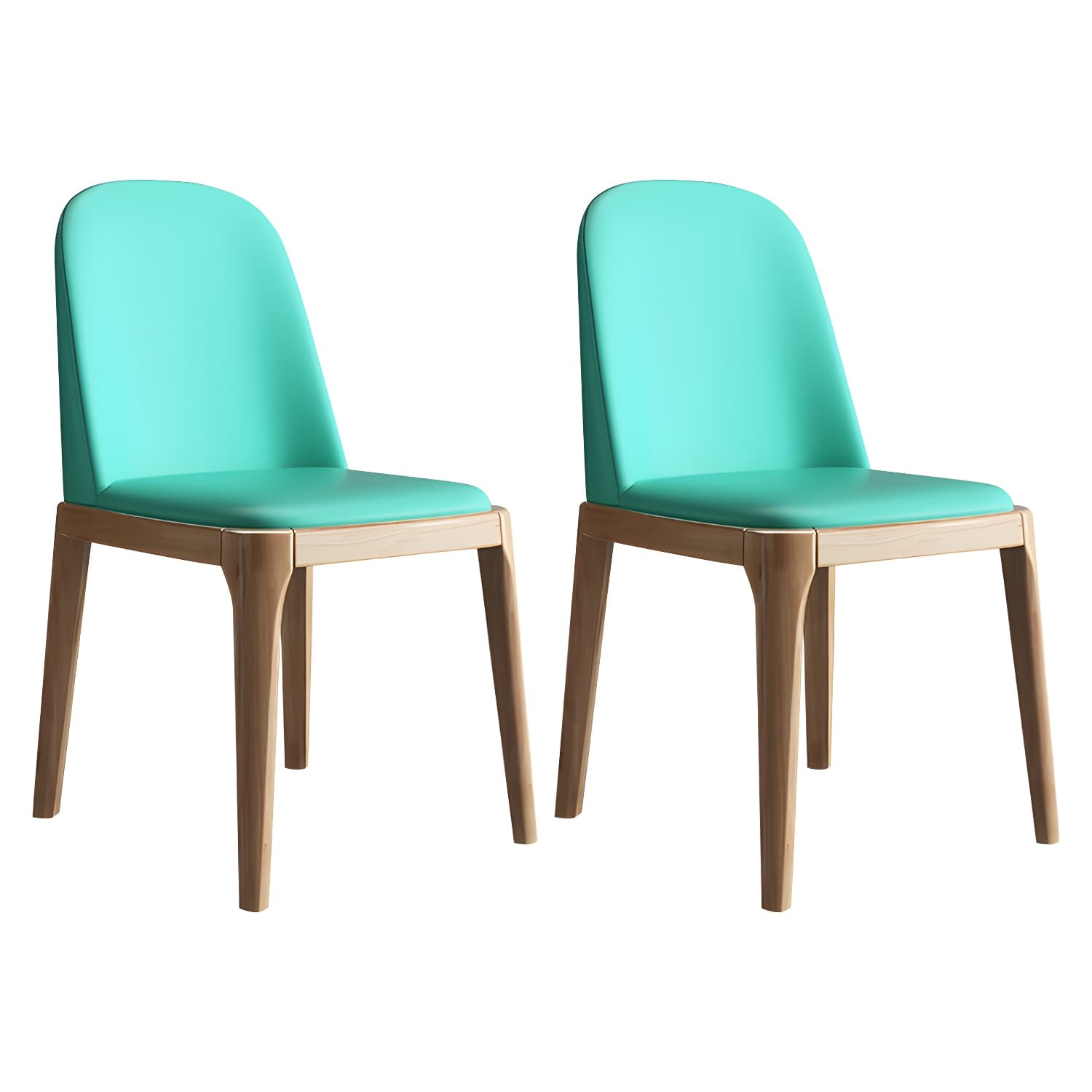 Scandinavian Home Side Chair Solid Back Wood Upholstered Dining Room Chair - image 4