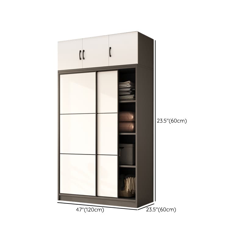 Detached Timber Gray Wardrobe Armoire with Soft Close Door, Interior Shelves and Hanging Rod, Soft Close Drawer Included/Not Included - image 13