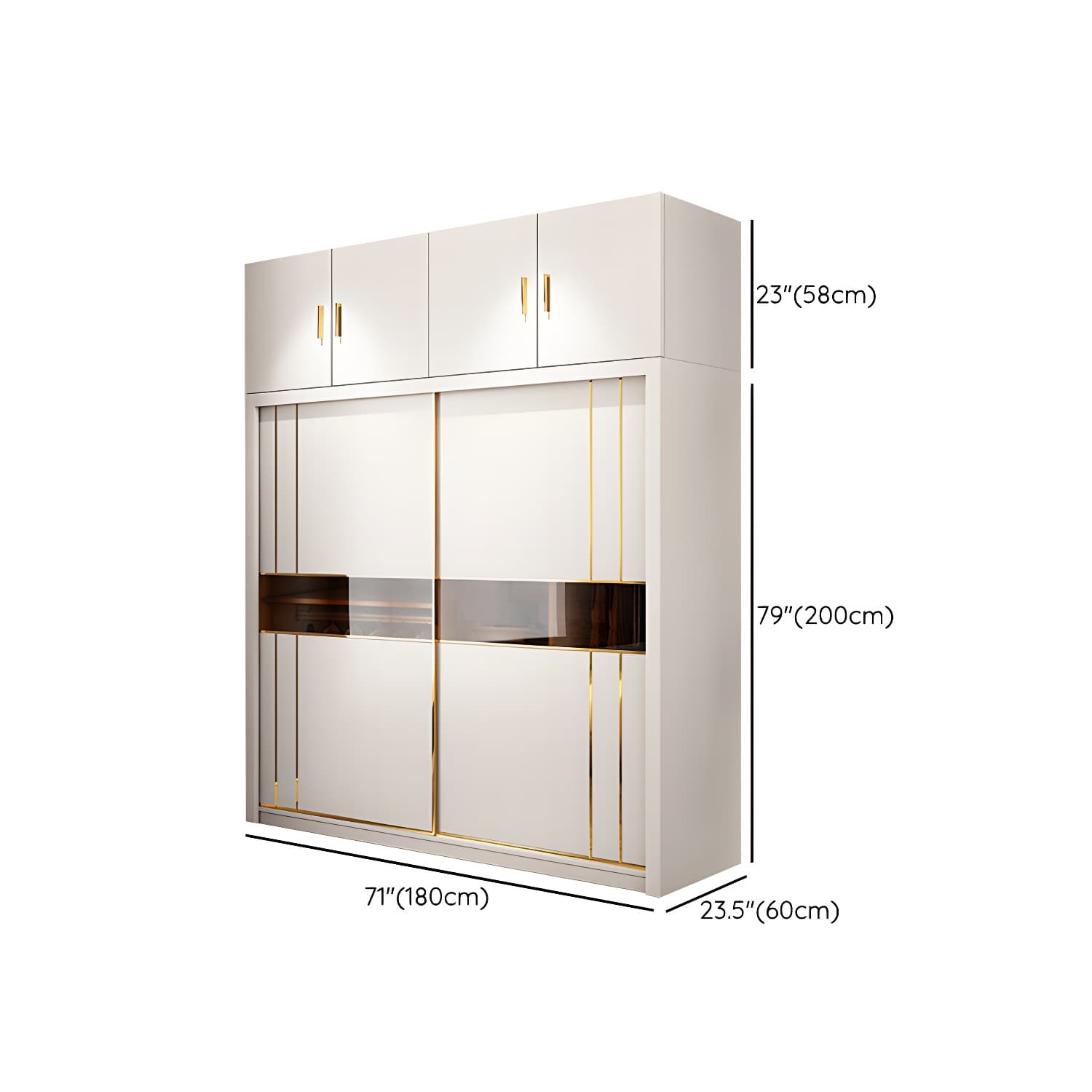 Modern Style Wardrobe Cabinet Glass Wardrobe Closet for Home - image 24