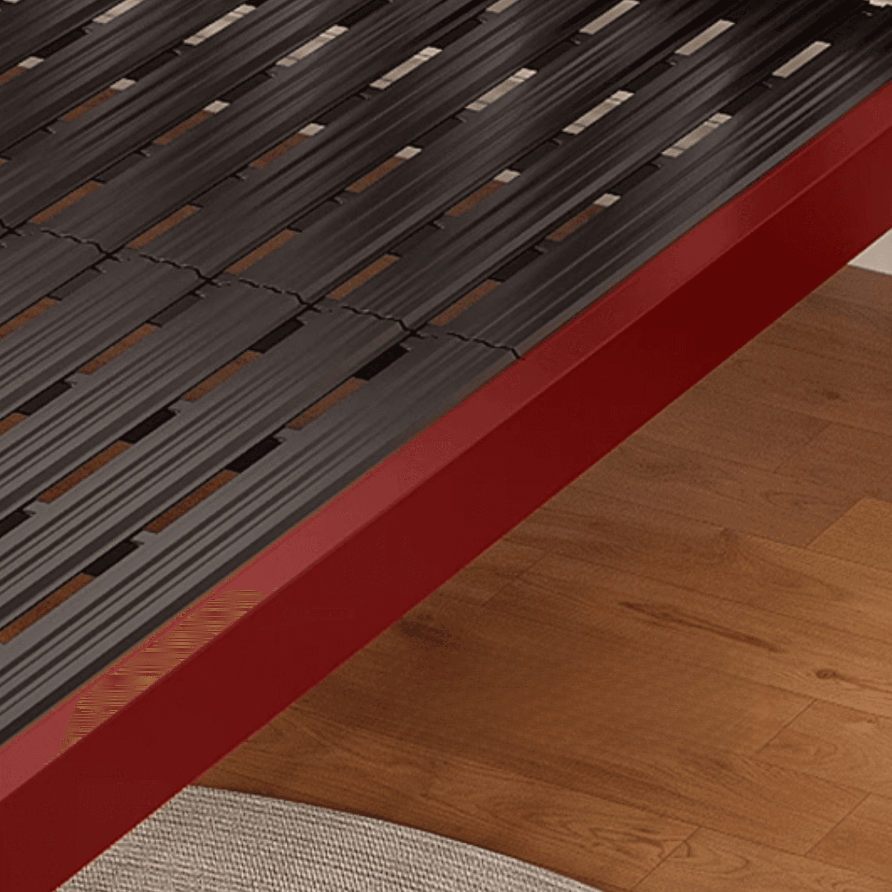 Minimalist Solid Color Tatami Bed/Platform Bed with Alloy Frame and Leg - image 6
