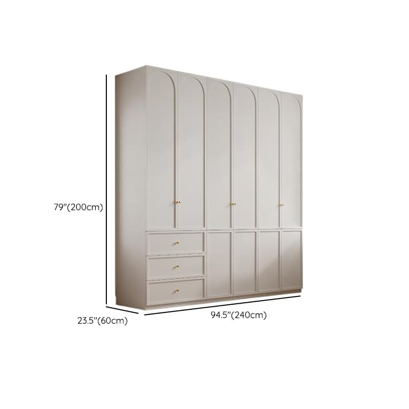 Minimalist Manufactured Wood Independent Almirah with 3-Drawer, Interior Shelves, and Clothing Rod - image 15