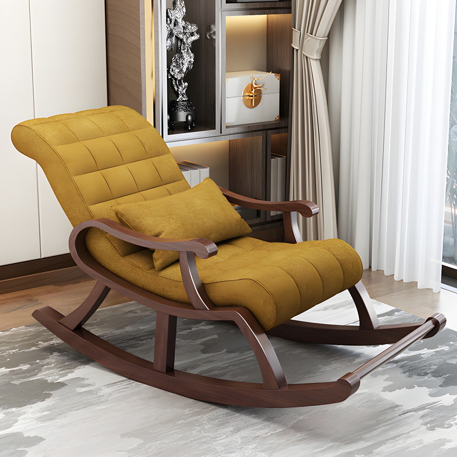 Mid-Century Modern Recliner Chair Upholstered Recliner Chair - image 11