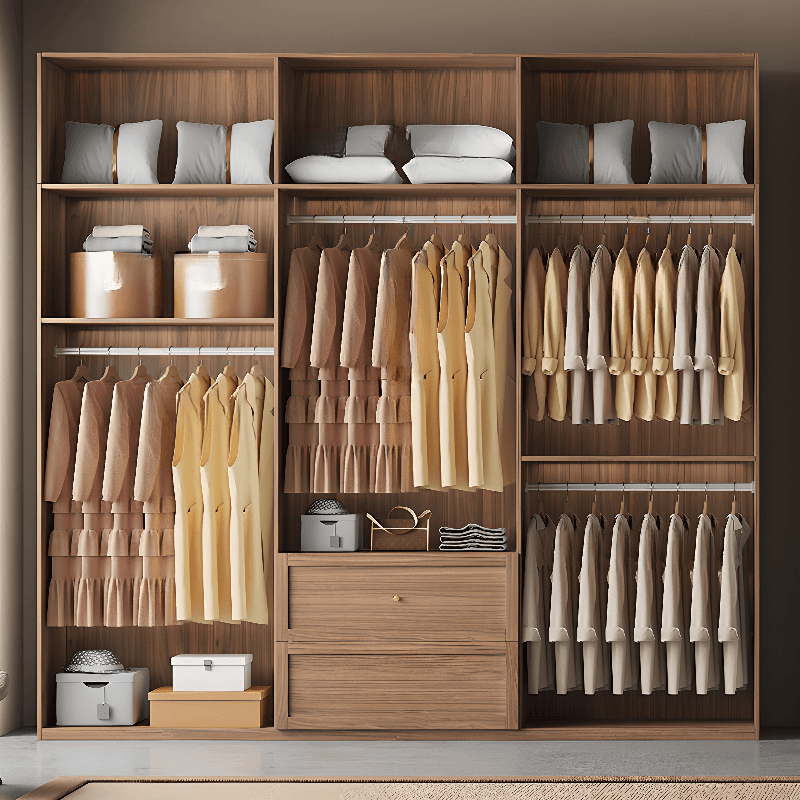 Trendy Unfinished Color Engineered Wood Unattached Armoire Cabinet - image 3