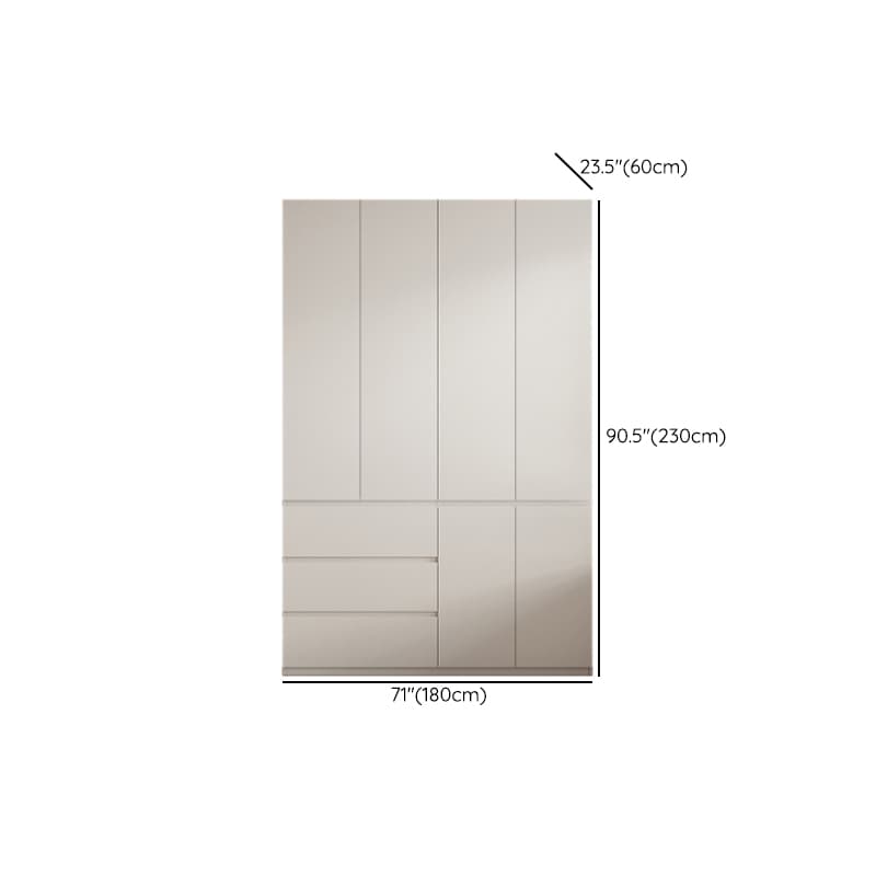 White Modish Manufactured Wood Armoire Cabinet with Soft Close Drawer, Soft Close Door, Interior Shelves, and Clothing Rod - image 23