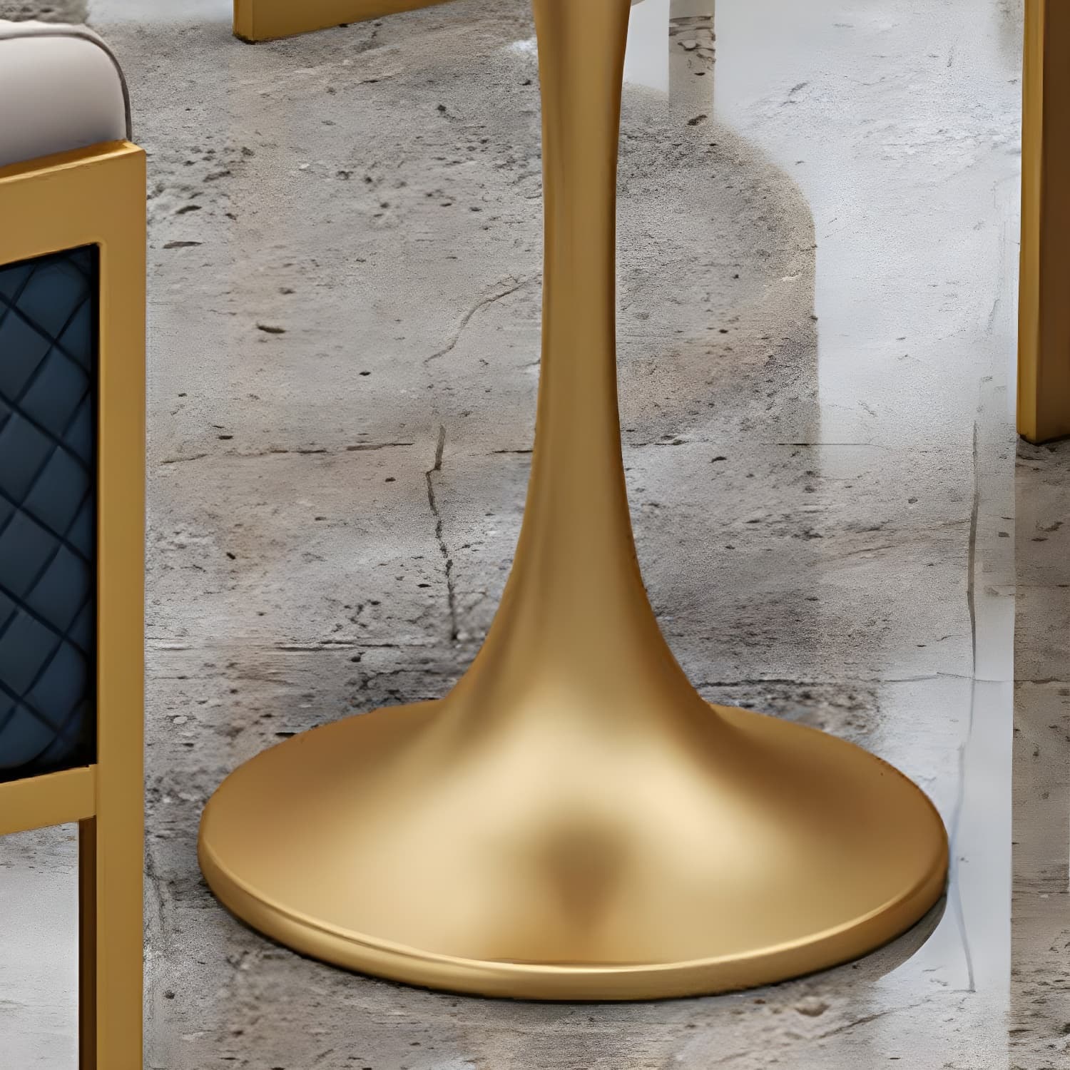 Golden Base Dining Table Medieval Modern Style Stone Table for Indoor - image 7