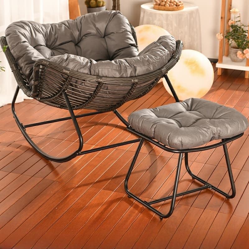 Ergonomic and Stationary Cotton Nursery Recliner with Back - image 9
