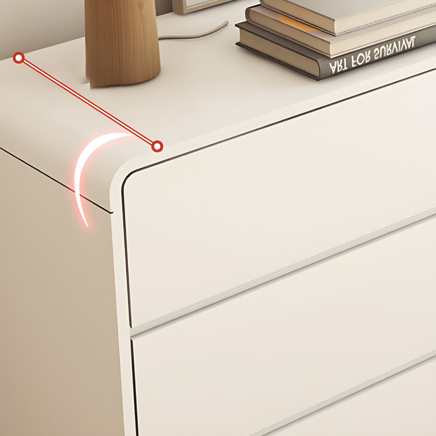 Modern White Double Dresser with Drawers and Soft Close Glides - image 6
