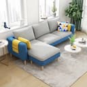 Upholstery Color Light Gray/Dark Blue
