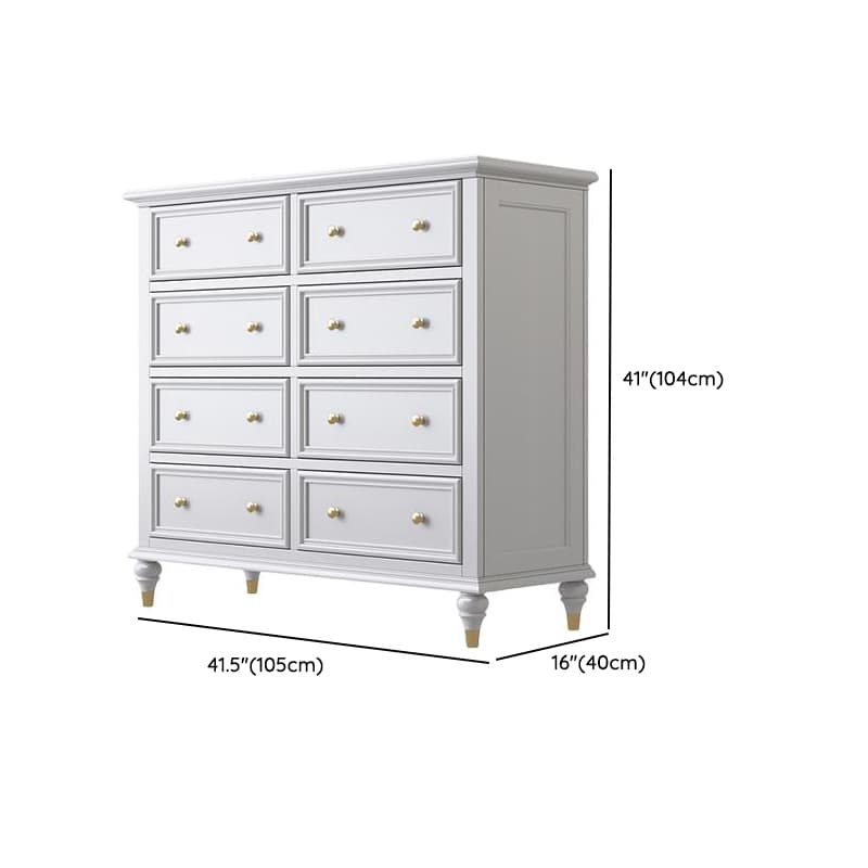 White Simplistic Solid+Composite Wood Double Dresser/Lingerie Chest with 9/8/4 Drawers Horizontal/Vertical - image 21