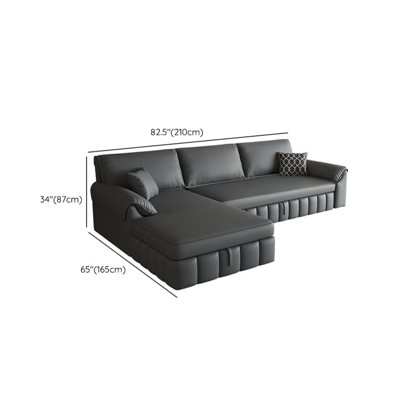 L-Shape/Straight Left Hand Facing/Horizontal Sofa Recliner/Convertible Sofa with Under-seat-storage - image 13