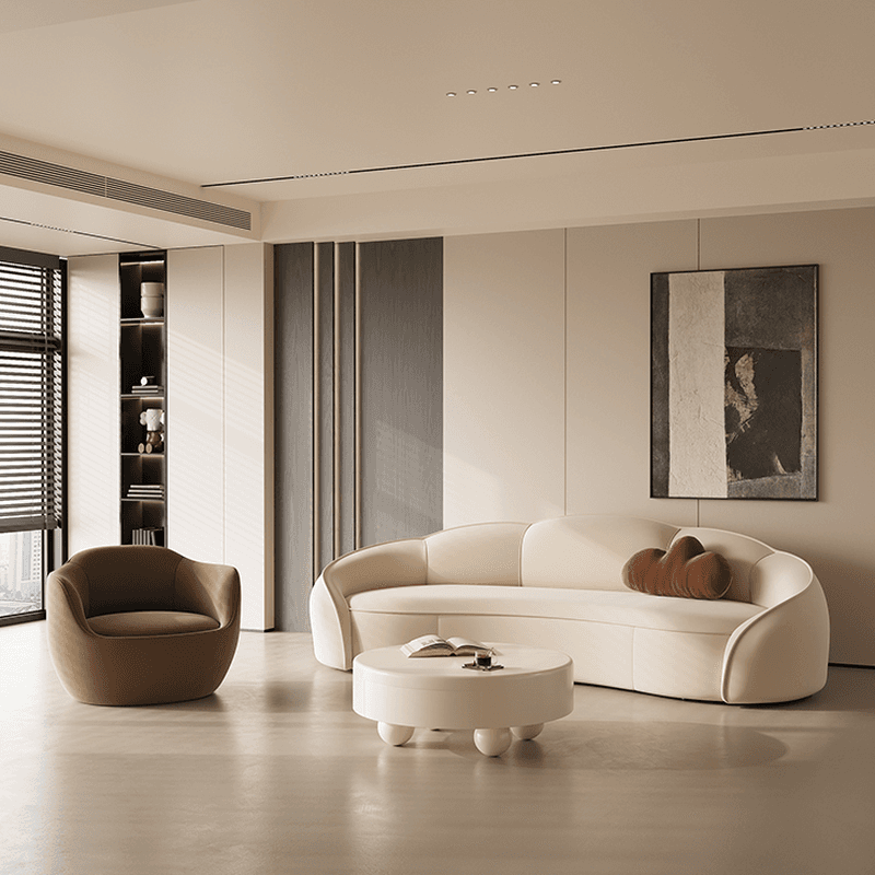 Versatile Olive Green/Ivory/Sand Sofa/Loveseat/Single Sofa with Sloped Arms and Concealed Support - image 10