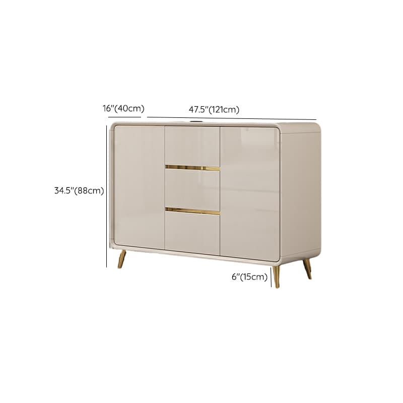 Elegant Wood Buffet with 3 Drawers and Cabinets for Kitchen Storage - image 9