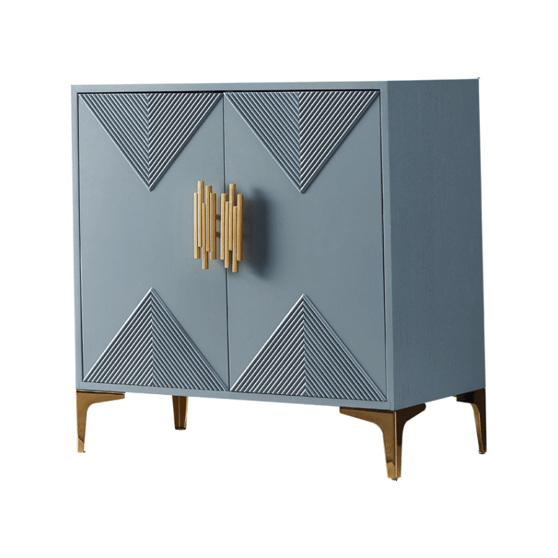 Glamorous Self-supporting Cerulean Accent Cabinet/Accent Chest for Drawing Room