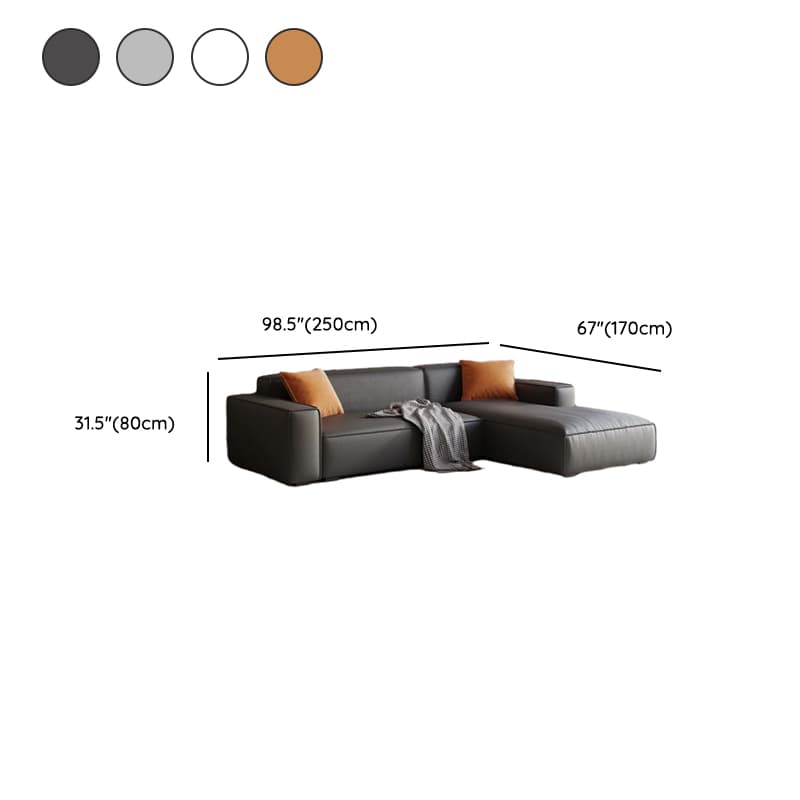 Trendy L-Shape Tear Resistant Sofa Chaise for 3-seater with Square Arm and 1 Chaise - image 20