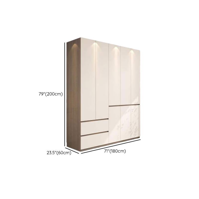 White Modish Manufactured Wood Independent Armoire Cabinet with Soft Close Drawer, Soft Close Door, and Interior Shelves - image 10