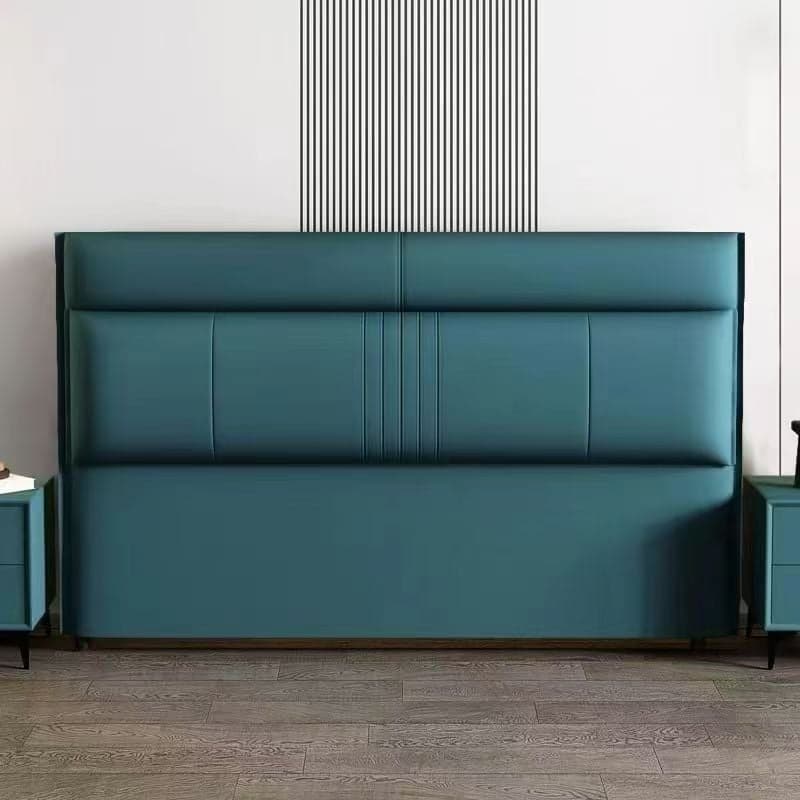 Trendy Panel Headboard in Natural Wood with No Distressing, Rectangle Shape for Queen/Full Bed, Featuring Sponge Upholstery and Standard Height - image 5
