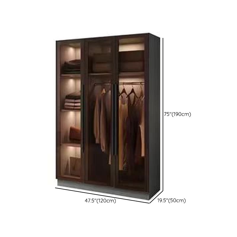 Ink Casual Lumber Wardrobe with Soft Close Door, Interior Shelves, and Hanging Rod - image 13