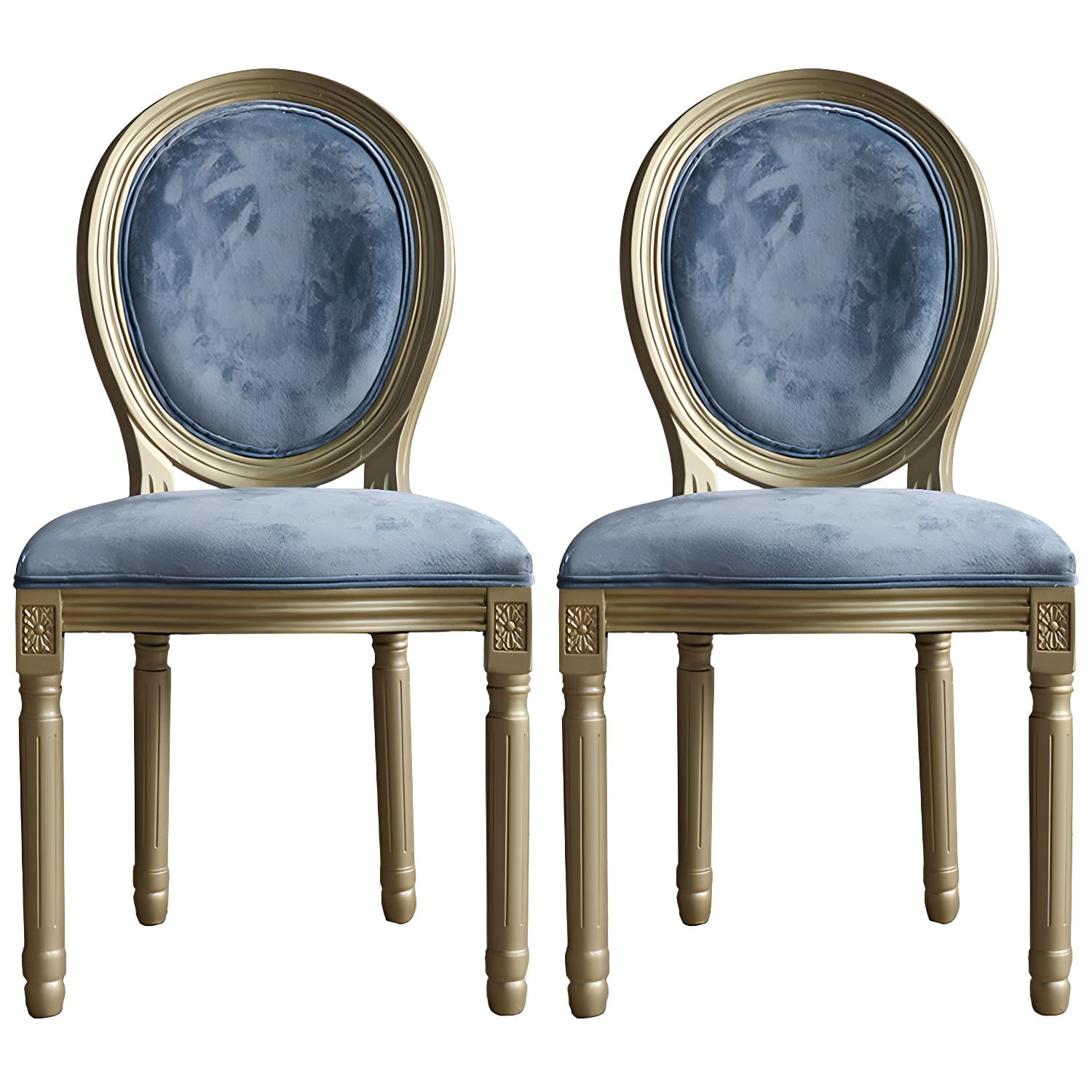 Traditional Velvet Dining Chair 38''H King Louis Back Side Chair with 4 Legs for Restaurant - image 7